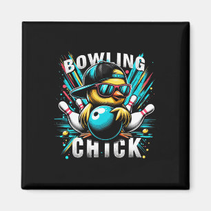 Funny Bowling Gifts Cute Or Bowling Chick Sports Magnet
