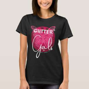 Funny Bowling Gutter Gals Team Name Girls Party  T-Shirt
