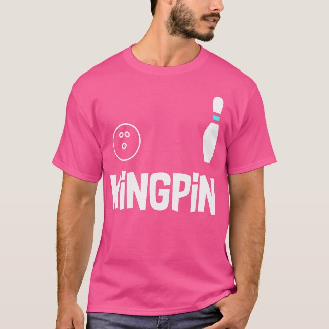 Funny Bowling Kingpin League T-Shirt (Front)