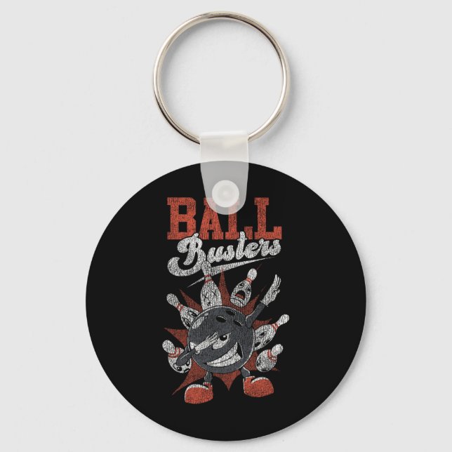 Funny Bowling Ll Busters  Key Ring (Front)