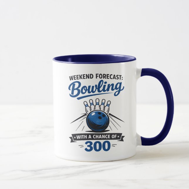 Funny Bowling Lover Ball And Pins Saying  Mug (Right)