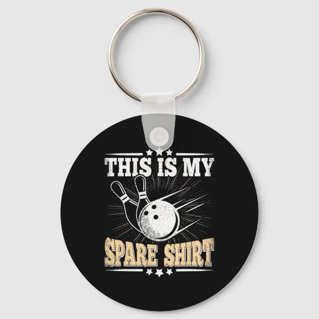 Funny Bowling Lover Bowler This Is My Spare 3  Key Ring (Front)