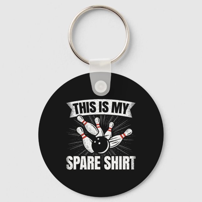 Funny Bowling Lover Bowler This Is My Spare  Key Ring (Front)