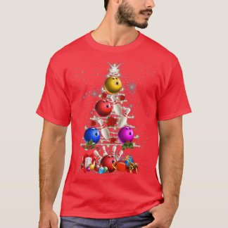 Funny Bowling Lovers Christmas Tree T T-Shirt
