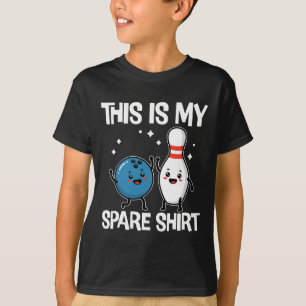 Funny Bowling Men Women Kids This Is My Spare Shir T-Shirt