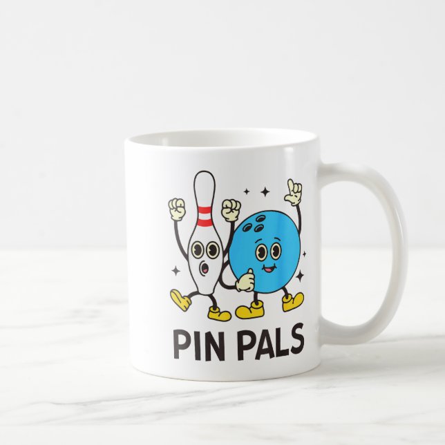 Funny Bowling N Pals Bowl Bowler Bowling Lover  Coffee Mug (Right)