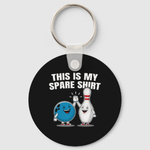 Funny Bowling Party Spare Shirt Gift Mens And Wome Key Ring