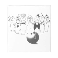 Funny bowling pin characters