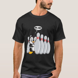 Funny Bowling Pin Cute Penguin For Bowling Lover K T-Shirt