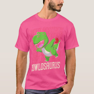 Funny Bowling Pun T-Rex Dinosaur Bowlosaurus T-Shirt