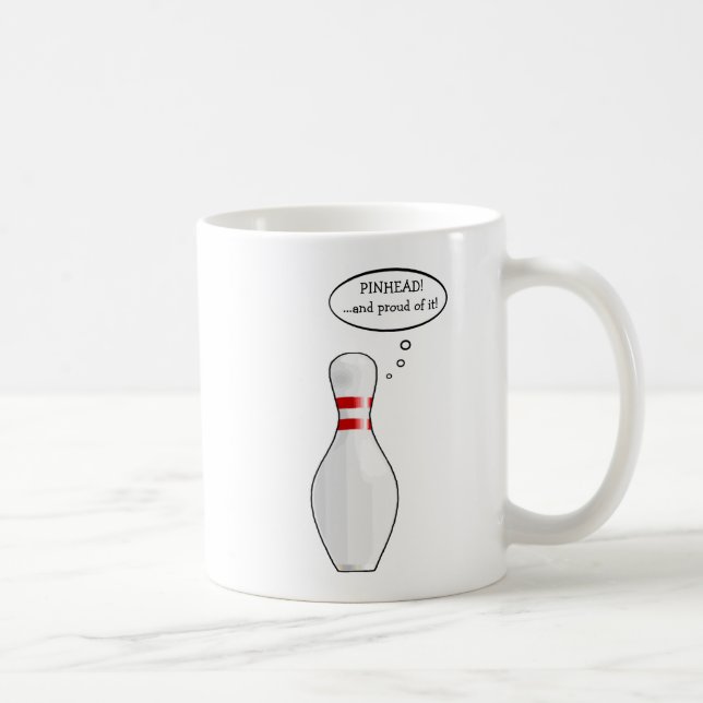 Funny Bowling Quote Cartoon Personalised Team Coffee Mug (Right)