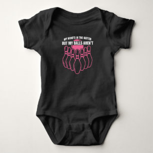 Funny Bowling Quote for Bowler Baby Bodysuit