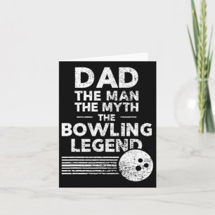 Funny Bowling Shirt For Dad The Man The Myth Card
