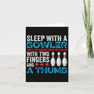 Funny Bowling Sleep With A Bowler Pun Vintage Spor Card