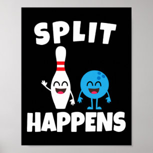 Funny Bowling Split Happens Poster