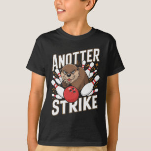 Funny Bowling Strike Pun - Anotter Strike Otter  T-Shirt