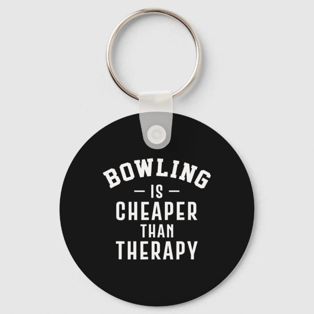 Funny Bowling Therapy - Bowling Gift  Key Ring (Front)
