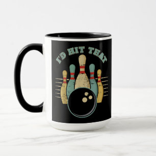 Funny Bowling Vintage T-Shirt I'd Hit That Funny T Mug
