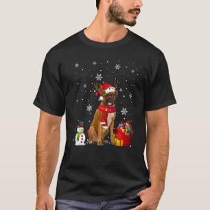 Funny Boxer Christmas Tree Lights Dog Puppy Premiu T-Shirt
