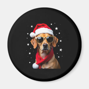 Funny Boxer Dog Christmas Lights Xmas Outfit Pajam Magnet