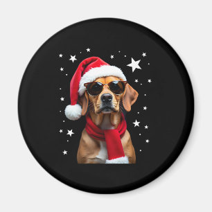 Funny Boxer Dog Christmas Lights Xmas Outfit Pajam Magnet