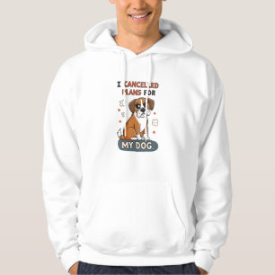 Funny Boxer Dog Quote Cartoon Illustration Hoodie