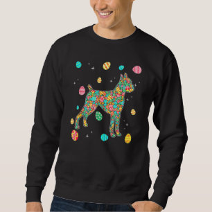 Funny Boxer Eggs Easter Day Dog Dad Dog Mum Sweatshirt