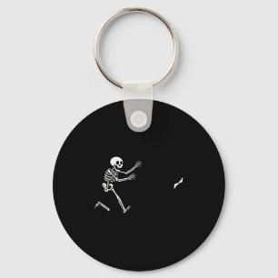 Funny Boxer Running Skeleton Halloween Key Ring