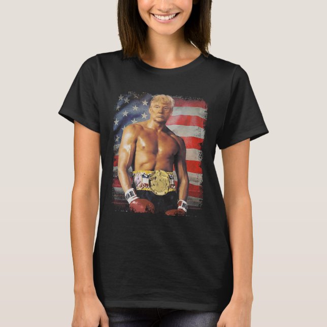 Funny Boxer Trump Trump Rocky Meme  T-Shirt (Front)