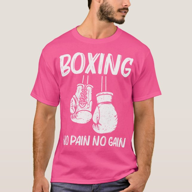 Funny Boxing Art For Kickboxing Coach Boxer Gloves T-Shirt (Front)