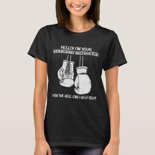 Funny Boxing Art For Men Women Kickboxing Coach Bo T-Shirt