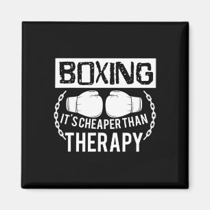 Funny Boxing Better Than Therapy Gloves Lovers Gif Magnet