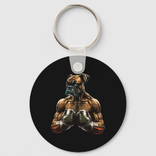 Funny Boxing Boxer Dog Gifts For Men Boys Women Ki Key Ring