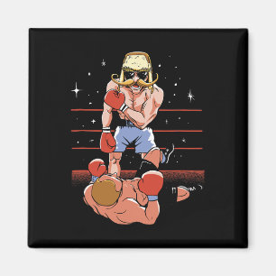 Funny Boxing Champion Pilot Design Magnet