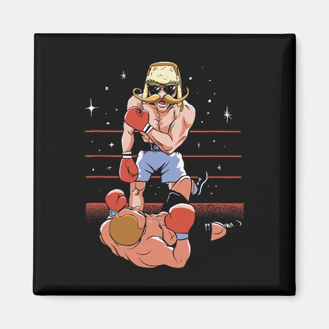 Funny Boxing Champion Pilot Design  Magnet (Front)
