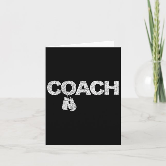 Funny Boxing Coach Boxing Trainer Retro 1  Card (Front)