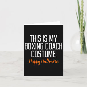 Funny Boxing Coach Costume Halloween  Card