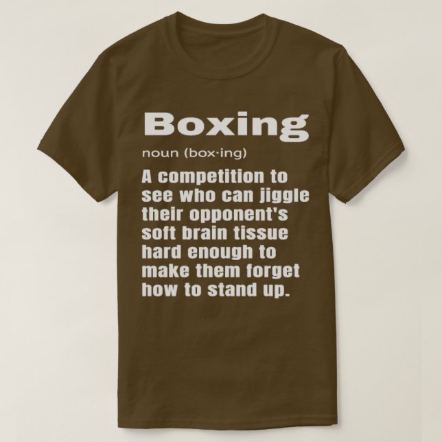 Funny Boxing Definition Boxer Coach Instructor  T-Shirt (Design Front)