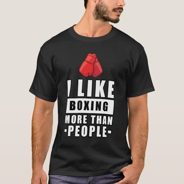 Funny Boxing Design T-Shirt (Front)