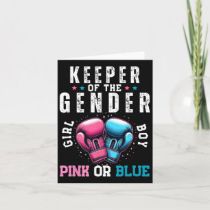 Funny Boxing Gender Reveal Keeper Of Gender Boxer Card