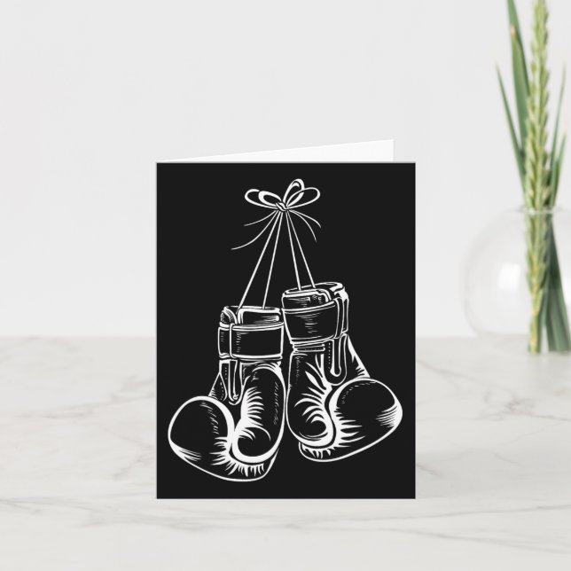 Funny Boxing Gift For Men Women Boxer Gloves Boxin Card (Front)