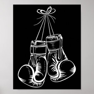 Funny Boxing Gift For Men Women Boxer Gloves Boxin Poster
