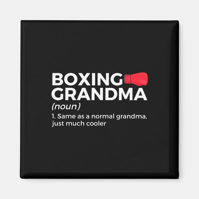 Funny Boxing Grandma Definition  Magnet (Front)