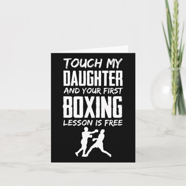 Funny Boxing Jealous Dad Or Mum  Card (Front)