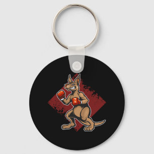 Funny Boxing Kangaroos With Gloves Boxer Puncher K Key Ring