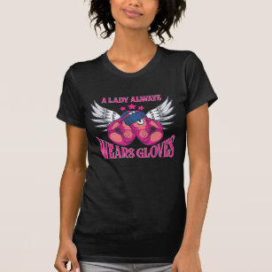 Funny Boxing Lady Angel Queen Sport Box Gloves T-Shirt