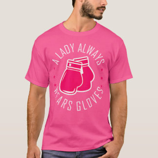 Funny Boxing Pink Gloves T Shirt Women Boxer