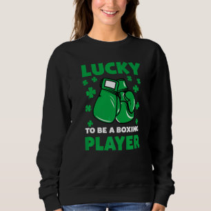 Funny Boxing Player Shamrock St Patrick's Day Sweatshirt