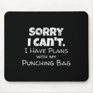 Funny Boxing Quote Design - Punching Bag Boxer Mem Mouse Pad