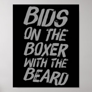 Funny Boxing Quotes Boxers Bids On The Boxer With  Poster